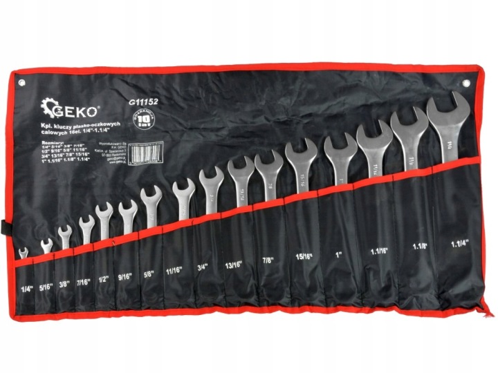 Sada očkoplochých palcových klíčů 16 ks