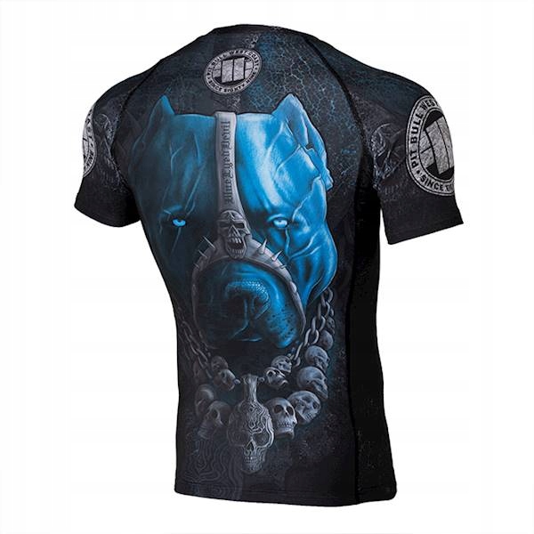 Pit Bull Rashguard Skull Dog 18 Shortsleeve XL