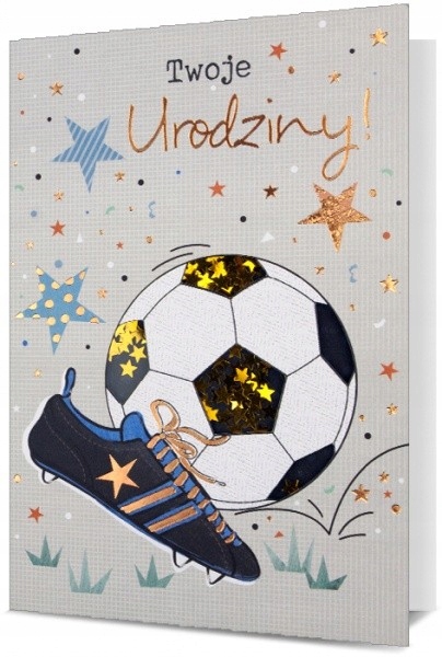 

Kartka na urodziny dla Piłkarza z konfetti H1931