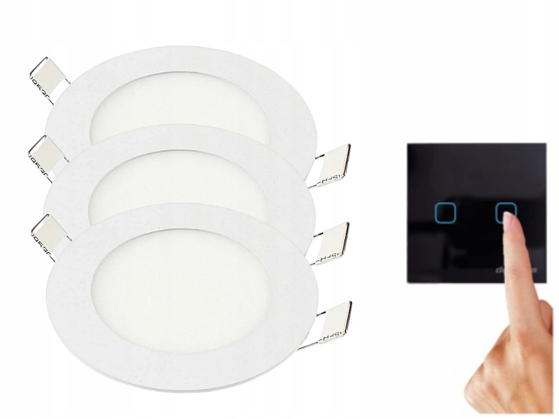 Sada stropních svítidel Halogen 3W 3x Vypínač