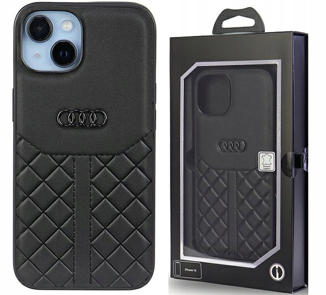 Originální kůže Audi – Pouzdro iPhone 14 (černé)