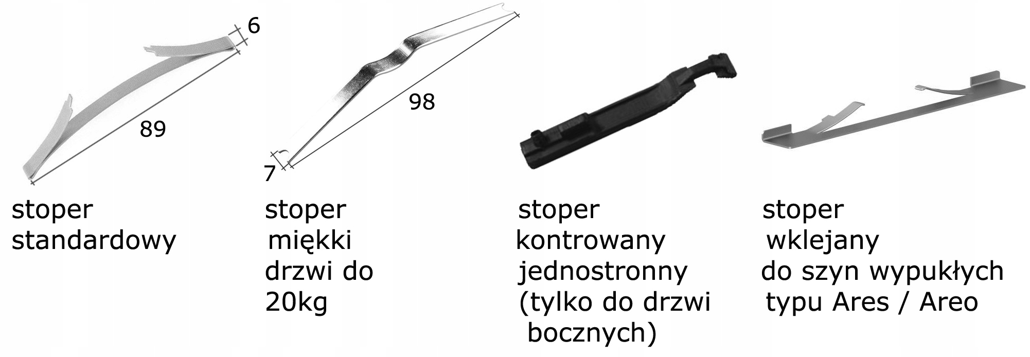 Wózki kółka rolki drzwi przesuwne AVANTI Easy V Długość prowadnicy 0 m