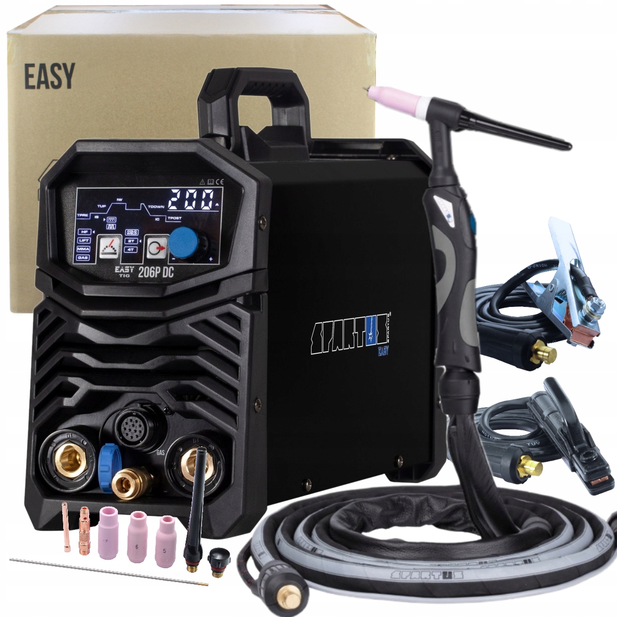 Spawarka Inwertorowa Tig Hf 200A 230V Easy Tig 206P DC Spartus