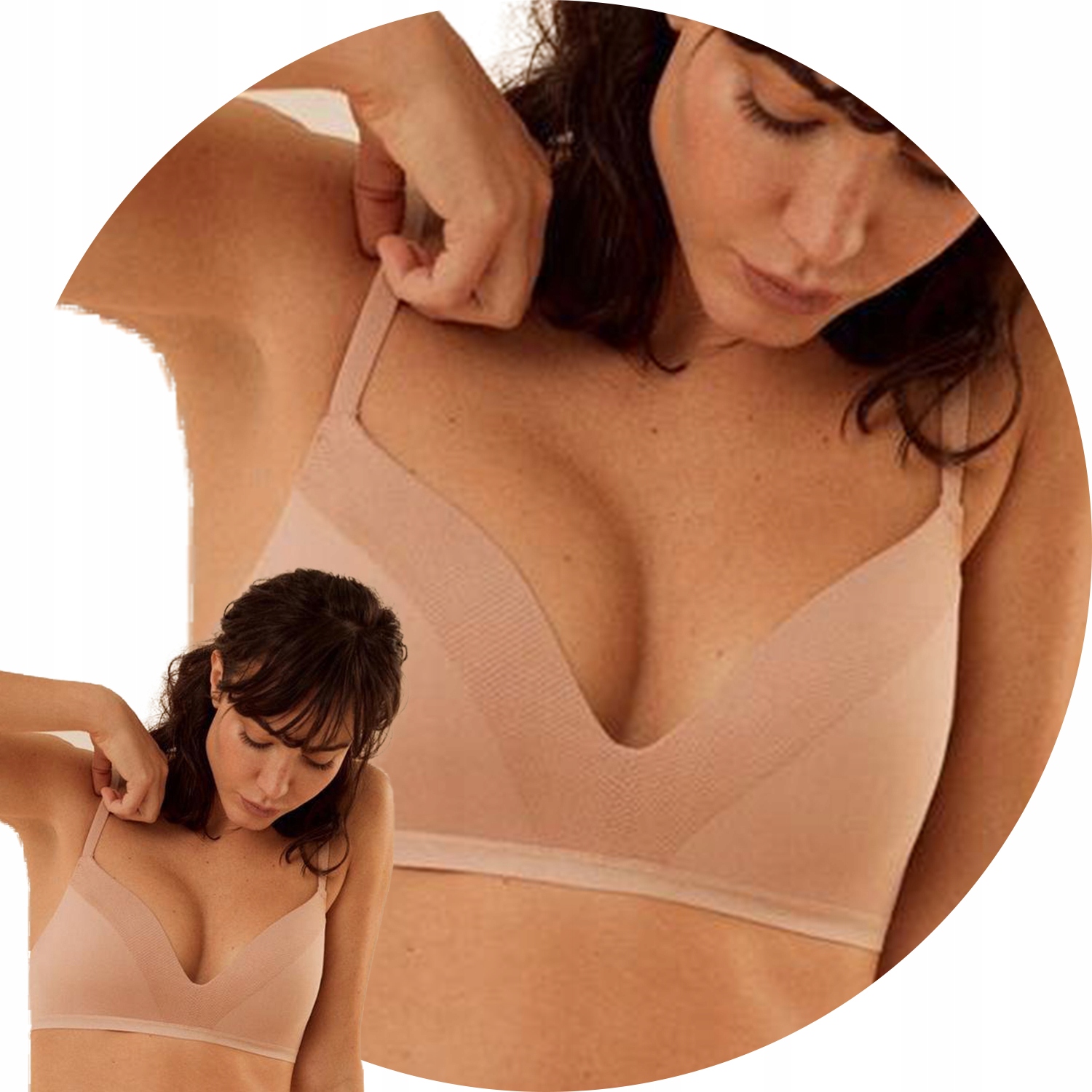 Ysabel Mora 10118 béžová hladká miska 80B Podprsenka Push-up