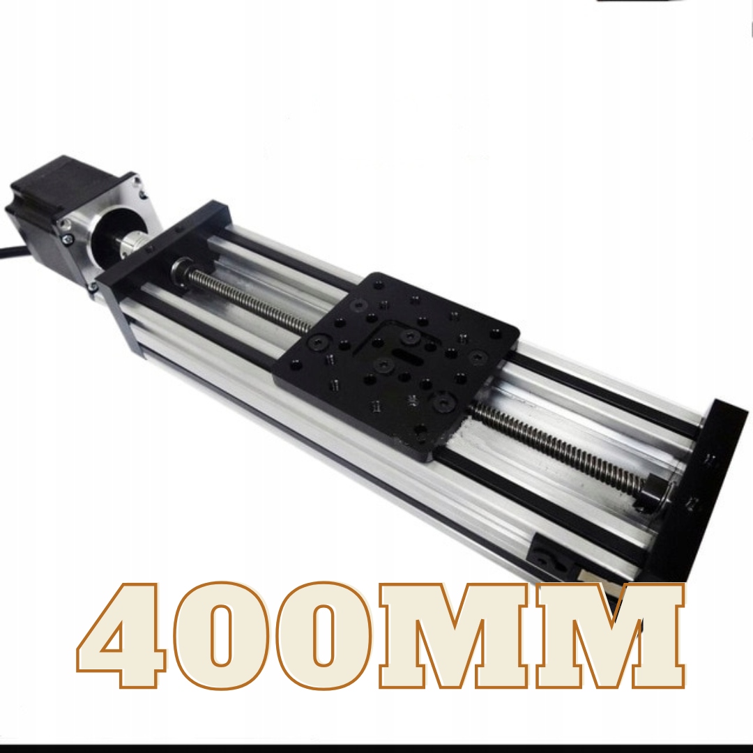 Lineární vedení Cnc lineárního vozíku 400 mm NEMA23-2,45Nm Stříbrný Rtr TR8x8