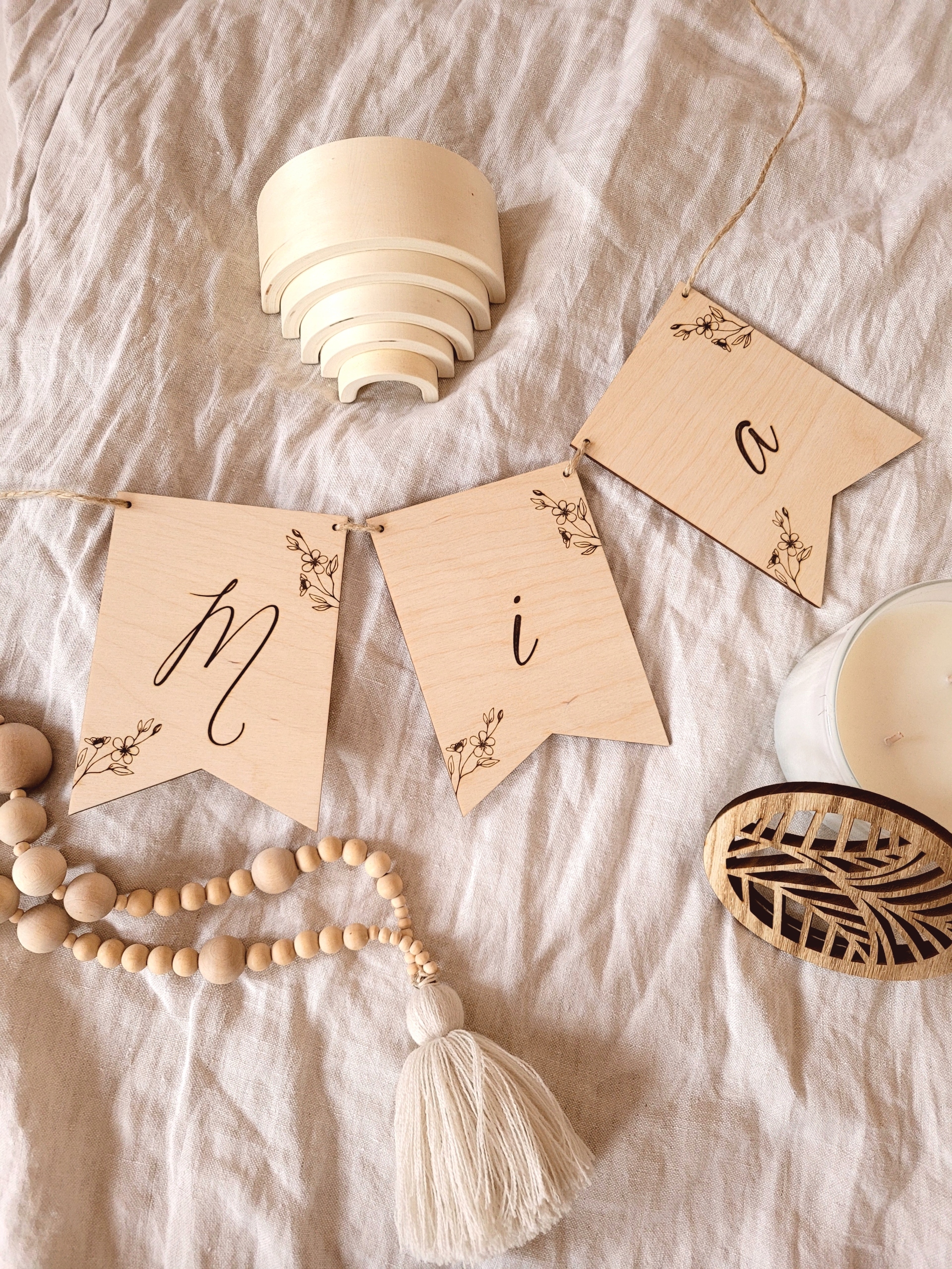 GIRLANDA LITERKI NAPIS DREWNIANA PERSONALIZOWANA Kod producenta S-52