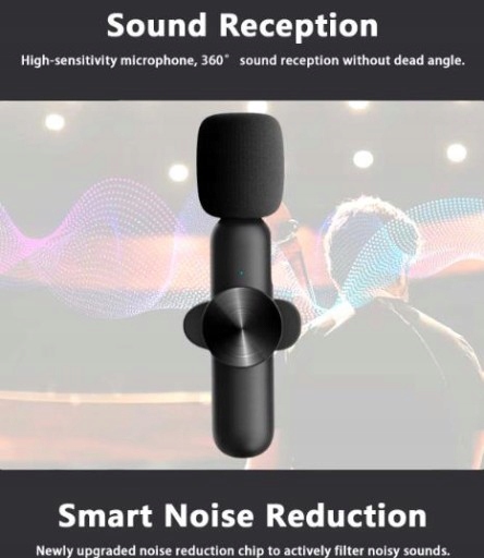 BEZPRZEWODOWY 2X MIKROFON KRAWATOWY DLA type-c Zasilanie akumulatorowe
