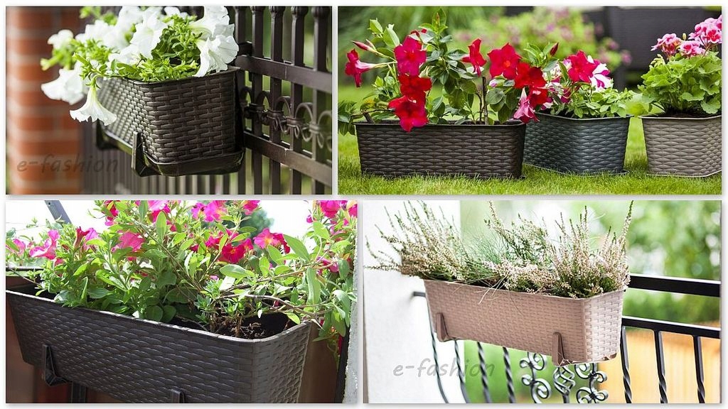 PODSTAWKA DO SKRZYNKA BALKONOWA styl rattan 40cm ANTRACYT Kod producenta ANTRACYT