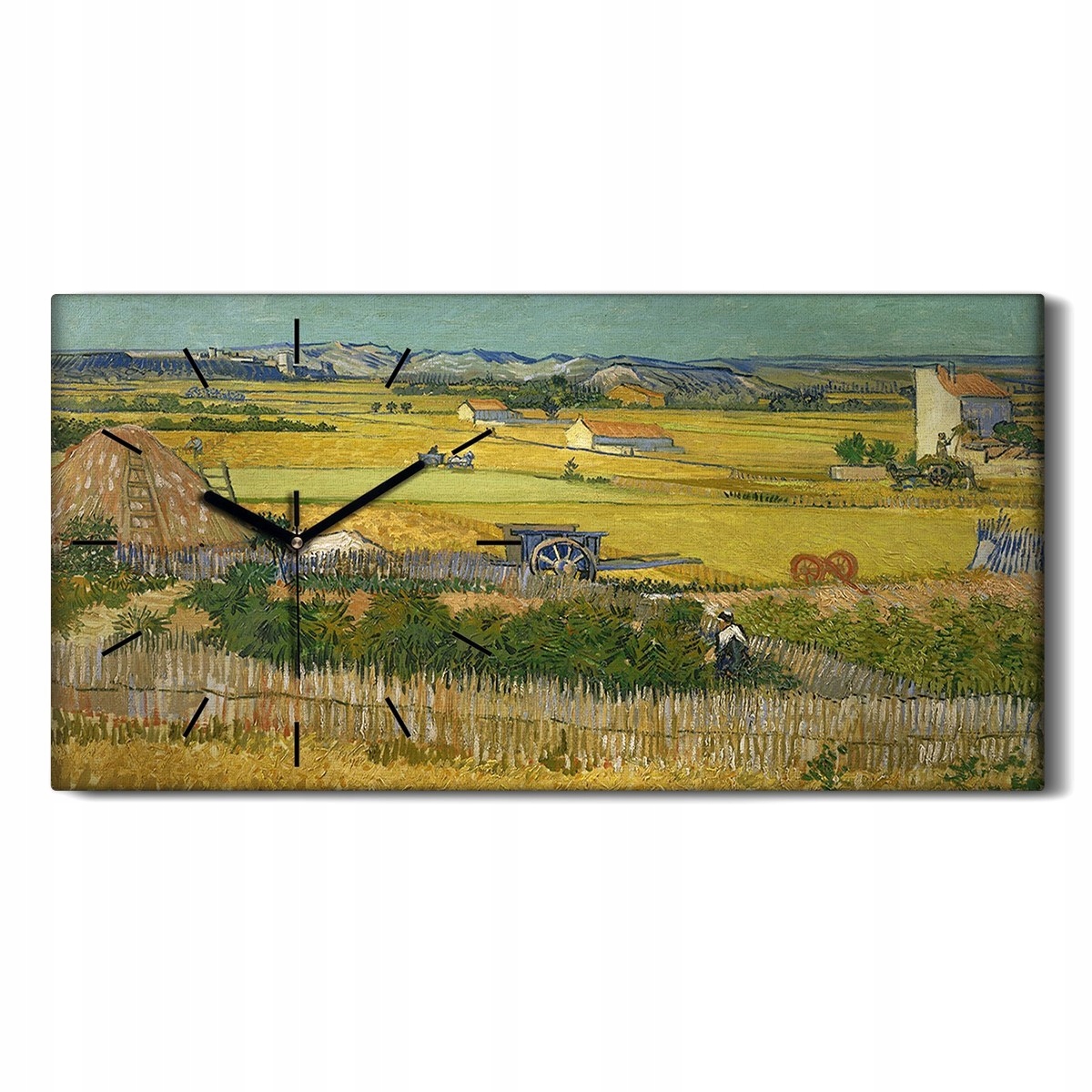 Harvest Van Gogh 60x30 Hodiny na plátně na rámu