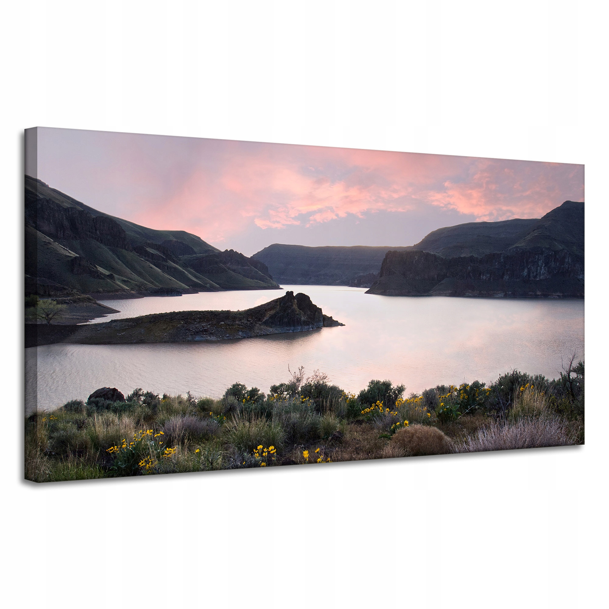 Obraz na plátně Příroda Hory Voda Nebe Květiny Rostliny 120x60