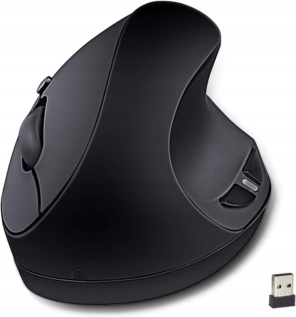 Ergonomická bezdrátová myš 2,4 GHz Dpi 800/1200/1600 pro leváky