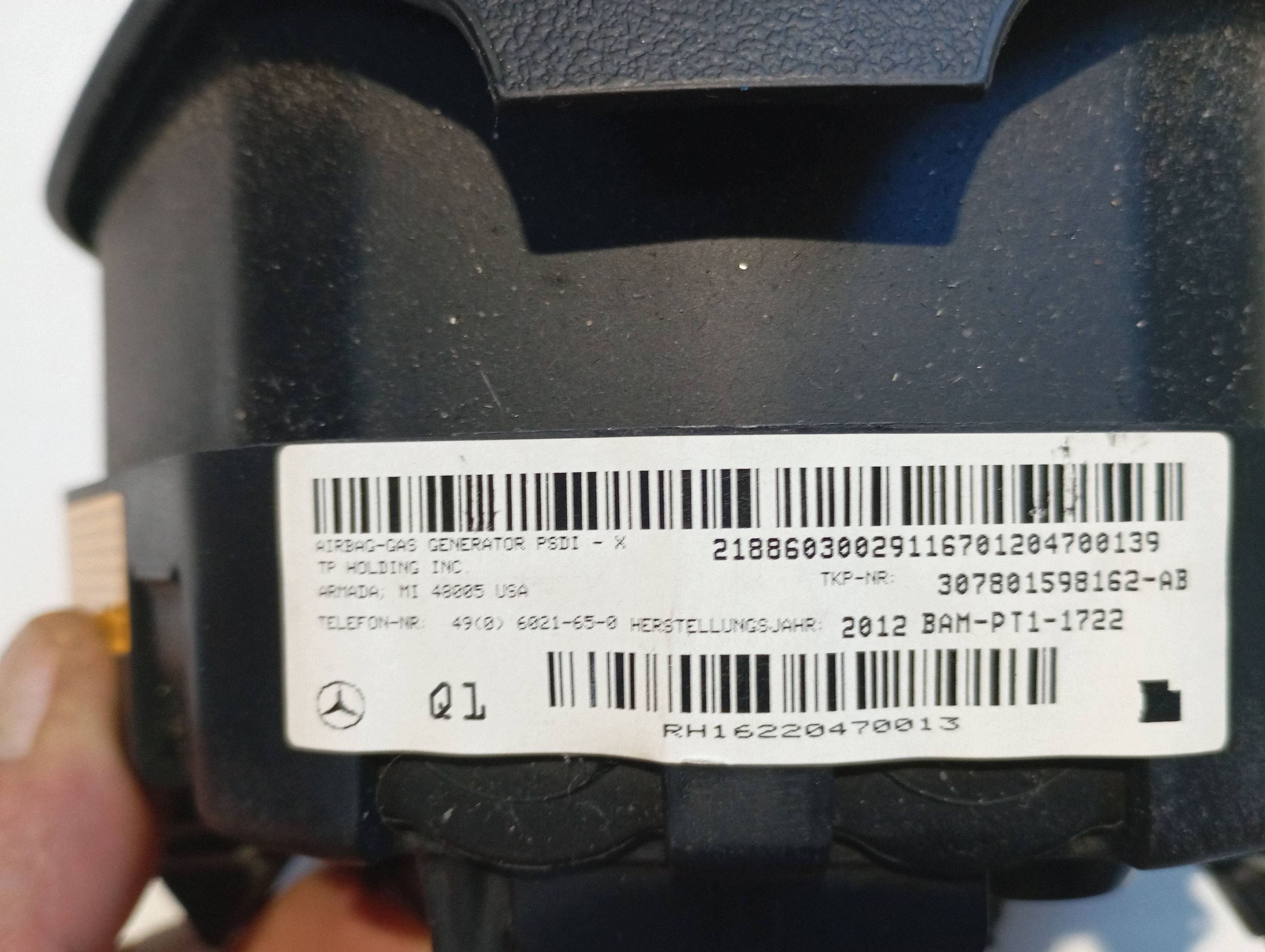 airbag air driver´s MERCEDES E W212 2188603002