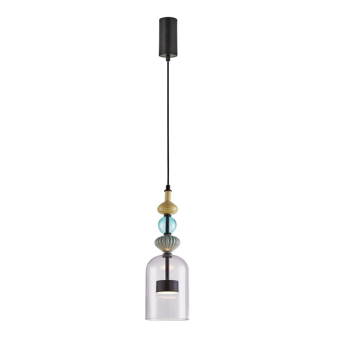 Závesná lampa Arte 12W Led, priemer 13 cm, čierna
