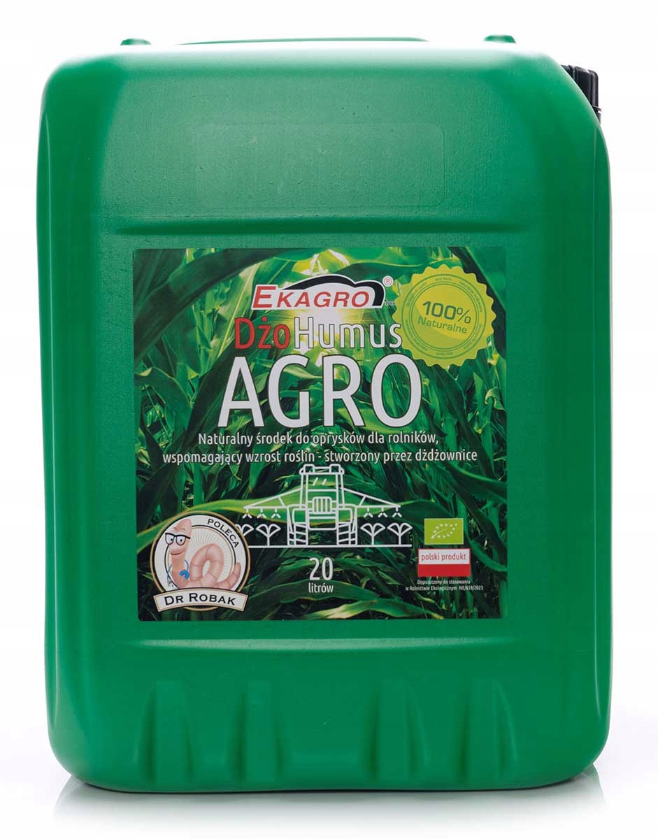Ekologiczny nawóz humusowy do oprysku Dżohumus Agro 20l stymulator wzrostu