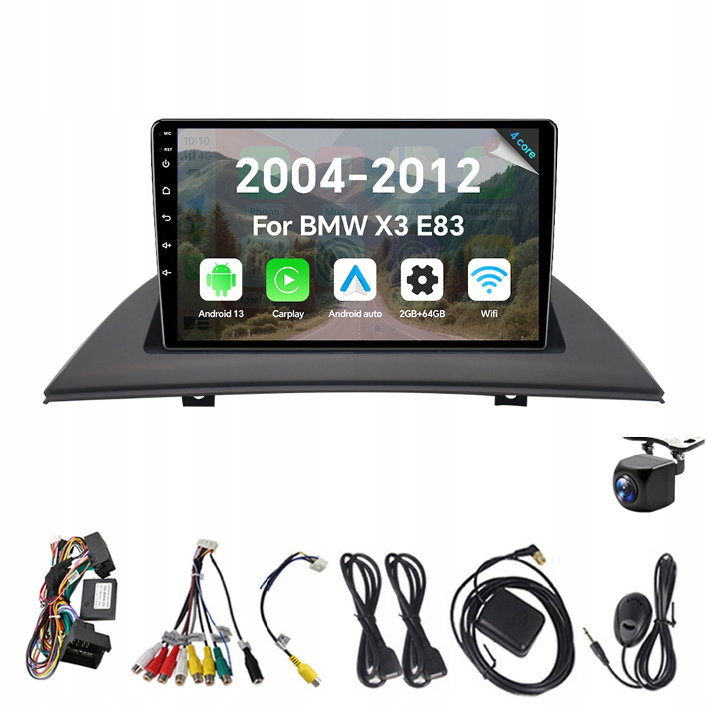 2Din Android 13 autorádio pro Bmw X3 E83 2004-2012 2G 64G Carplay Rds
