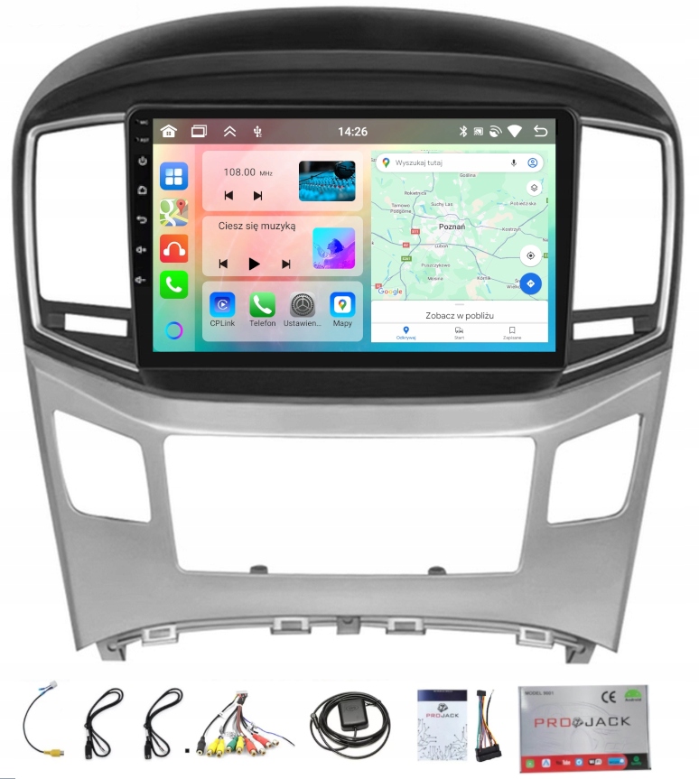 Autorádio S Gps Navigací Hyundai H1 2015-2023 Carplay Wifi Usb 6GB 128GB