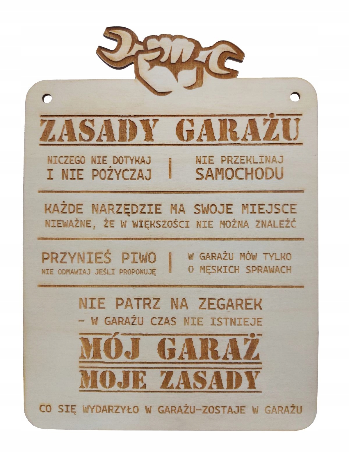 

Tabliczka Zasady Garażu Grawer Dla Dziadka
