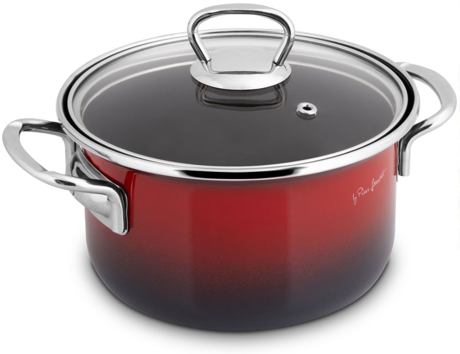 

Garnek z pokrywką 2,4L emaliowany Lamart 18 cm