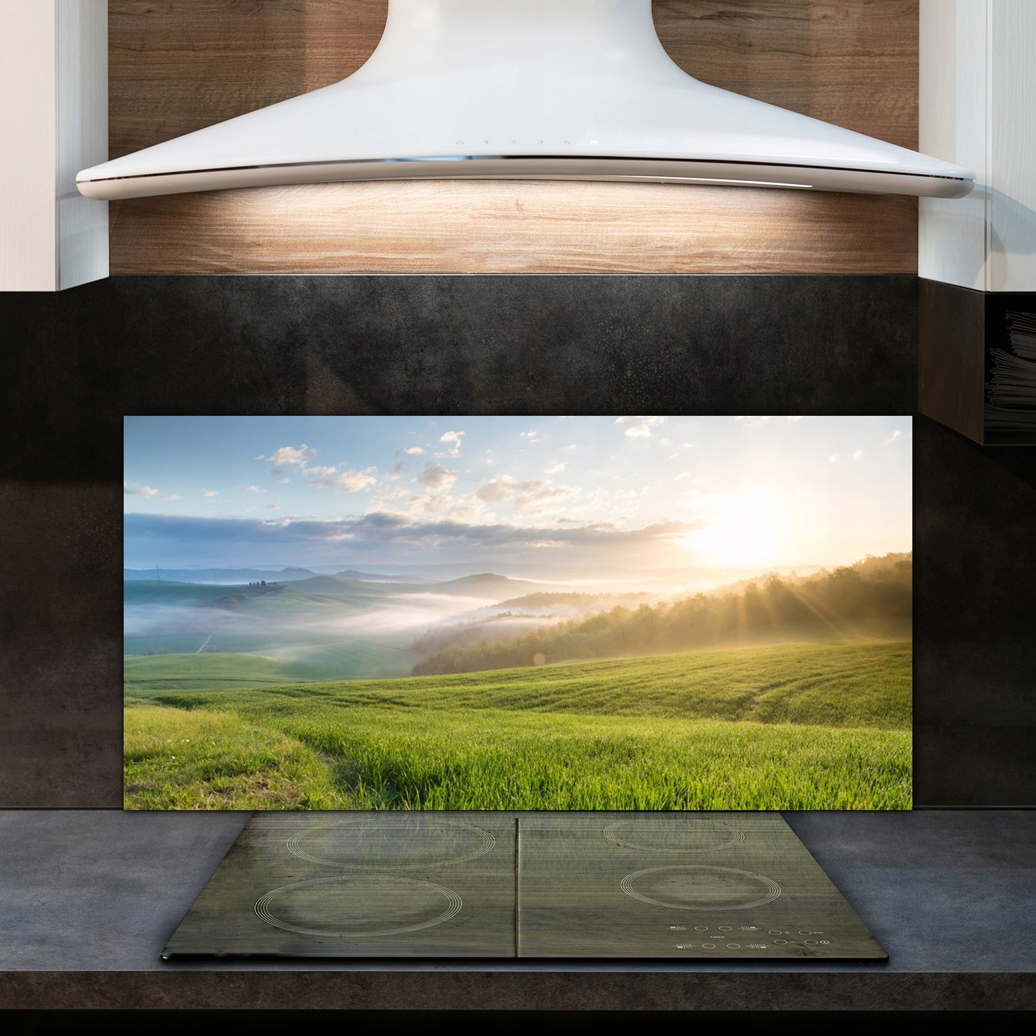 Kreta Wschód Słońca 120x60 Panel szkło do kuchni Marka Coloray