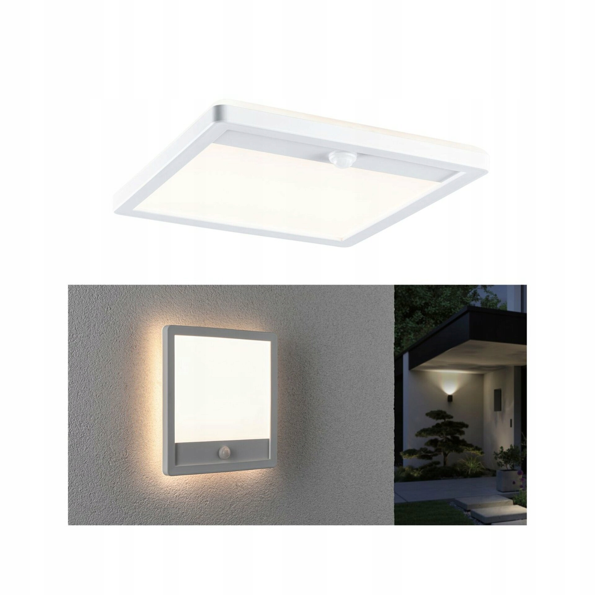 Paulmann Led vonkajší panel Lamina, pohybové čidlo, 250x250mm, IP44, 3000K