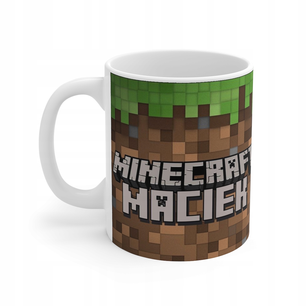 

Kubek imię dziecka Minecraft tło gra Creeper