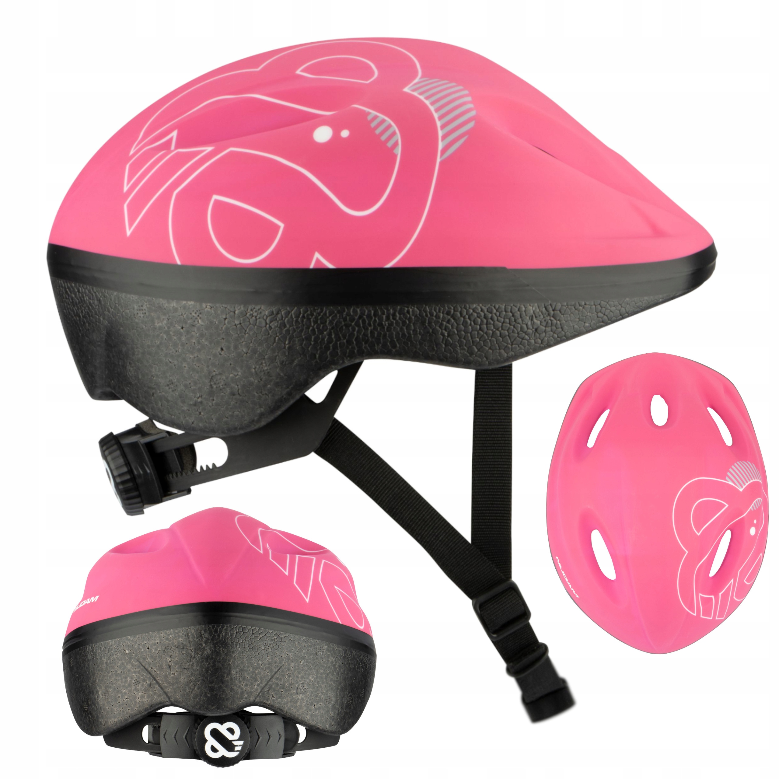 Kask rowerowy dziecięcy regulowany na rower rolki Nijdam 52-56cm