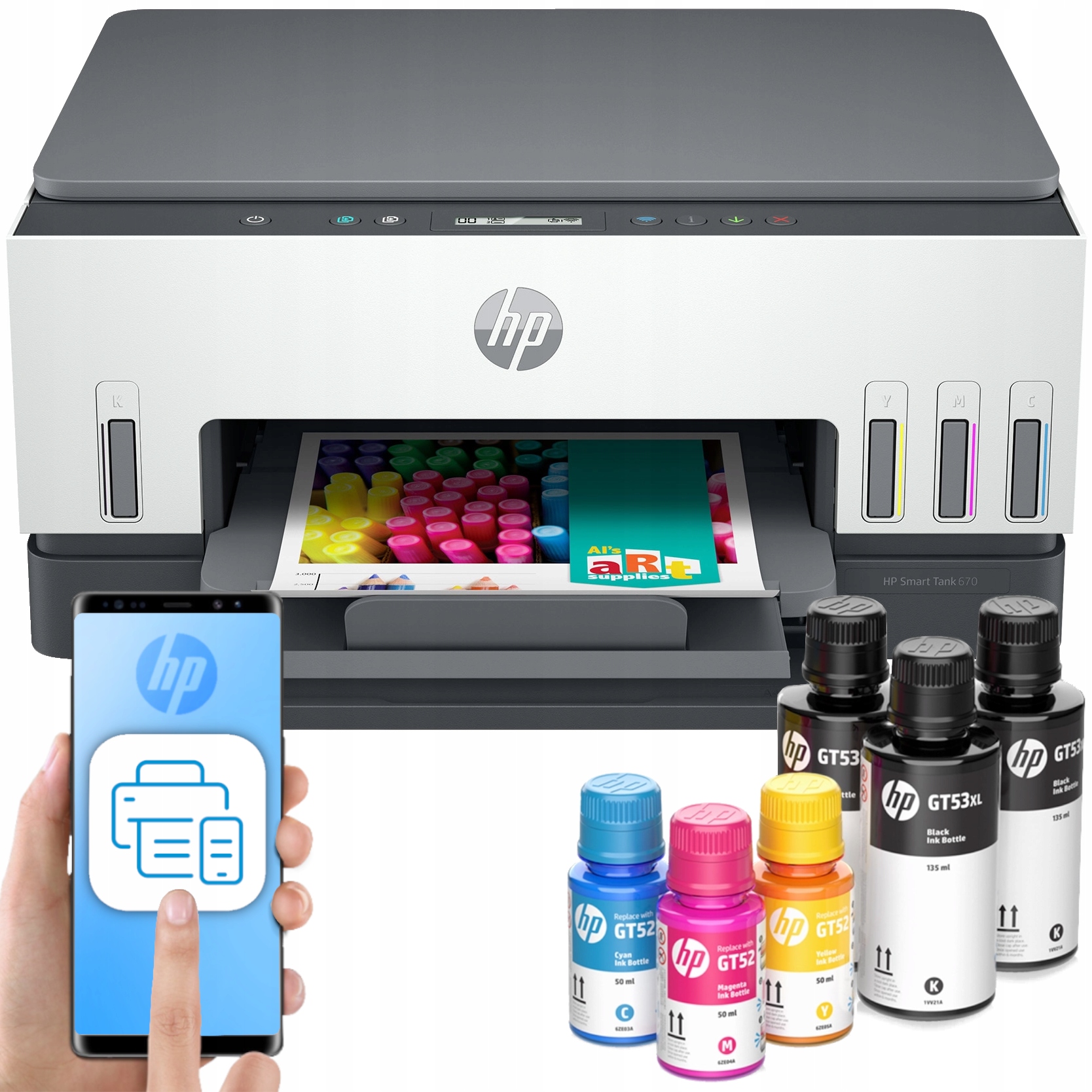 Multifunkčná tlačiareň Hp Smart Tank 670 farba duplex Wi-Fi Ble (6UU48A)