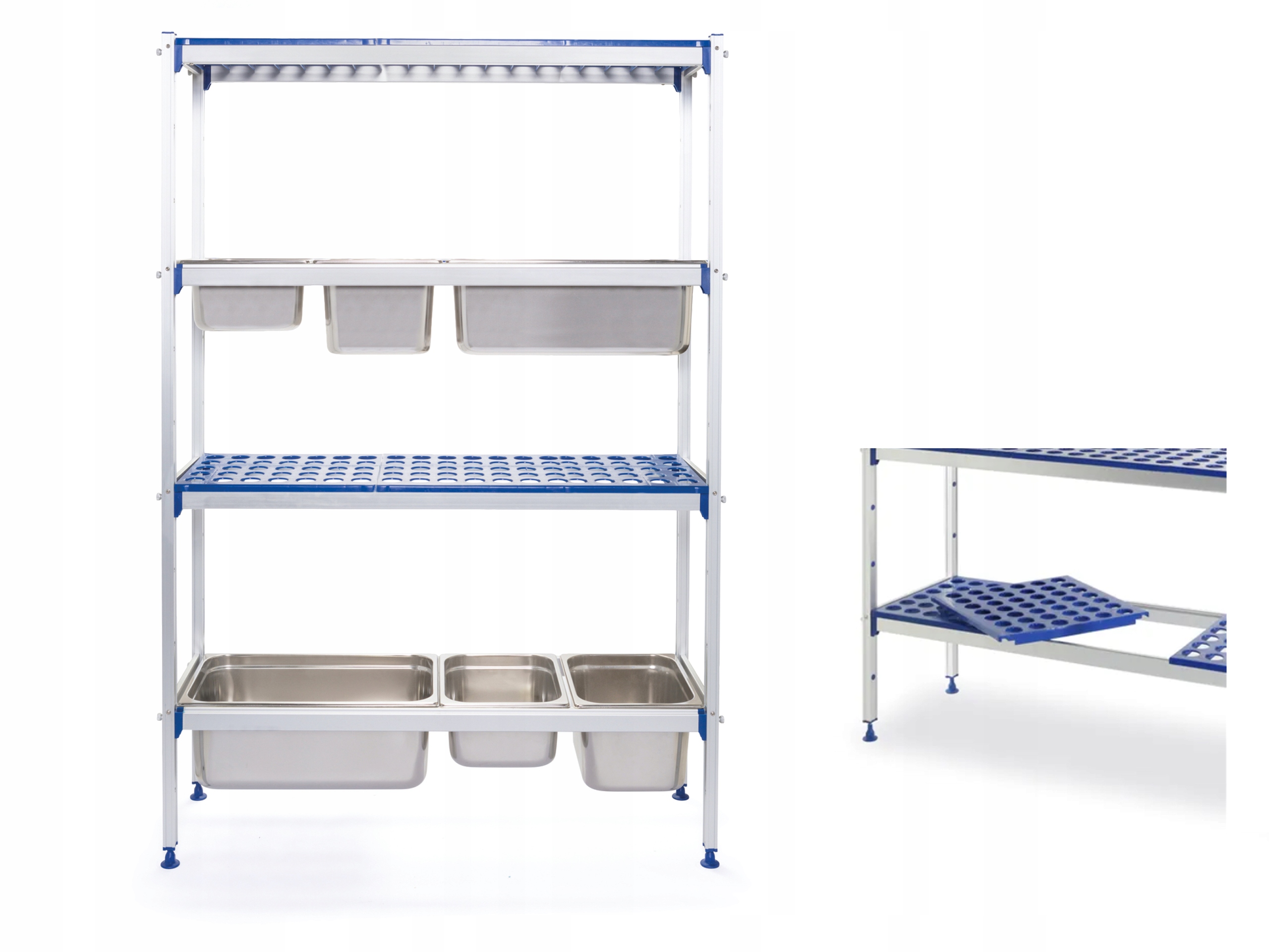 Hliníkový Gastronomický Regál Na Nádoby Gn Odnímatelné Police Pp Hendi