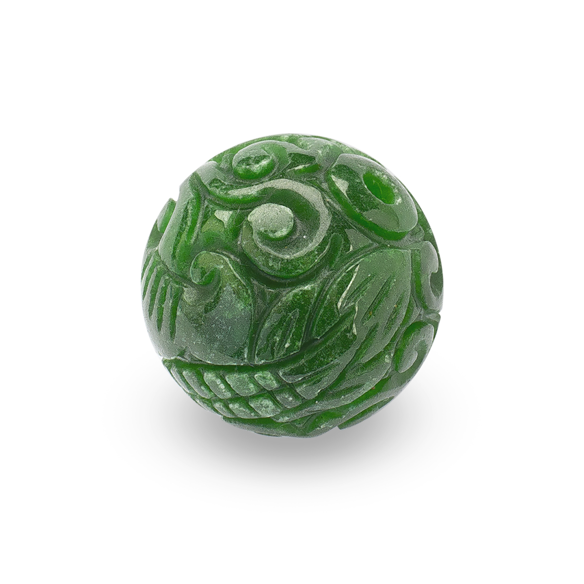 Korálky Přírodní Jadeit Myanmar, Kulaté, 17mm, Otvor: 2mm, 1ks