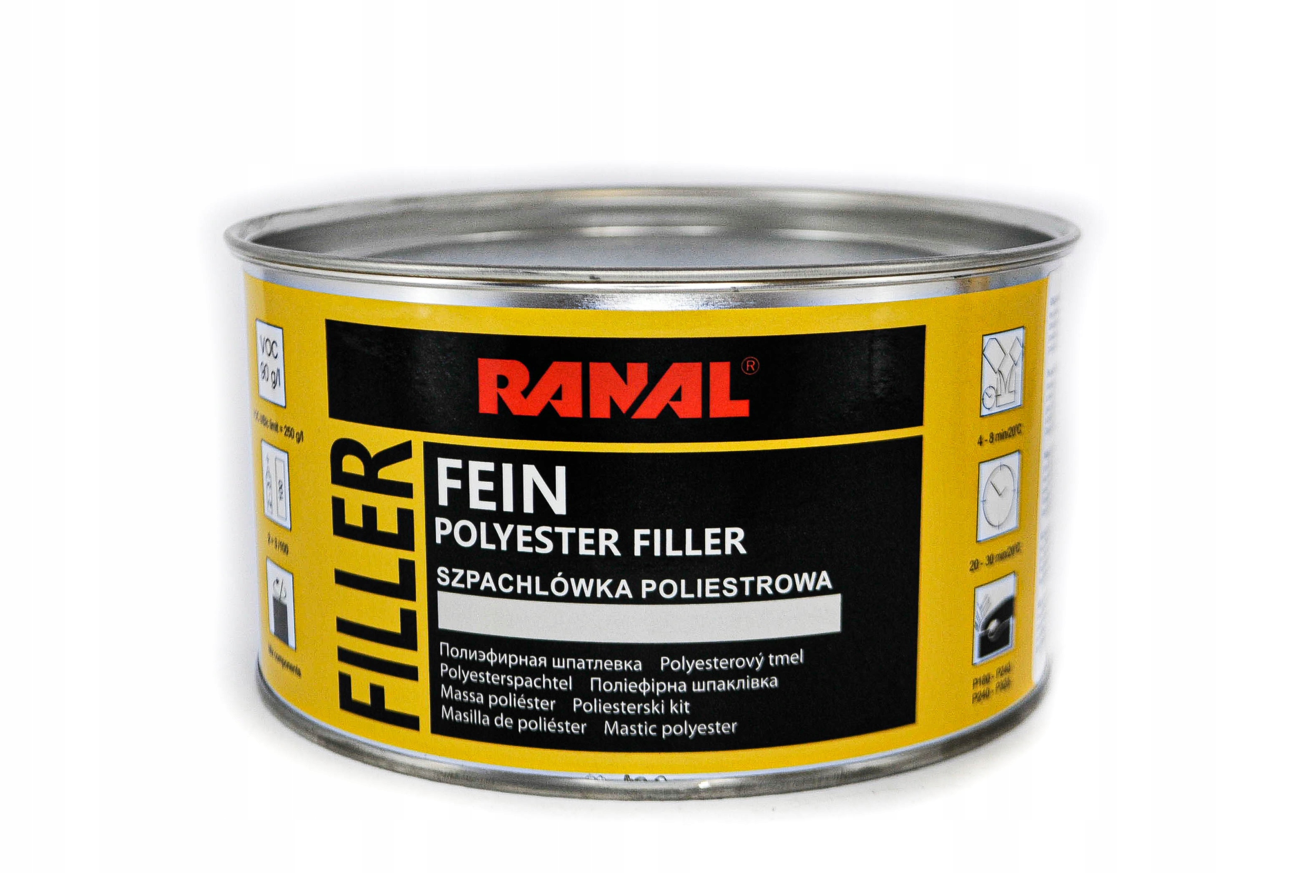 SZPACHLÓWKA WYKOŃCZENIOWA SAMOCHODOWA RANAL 1,7kg