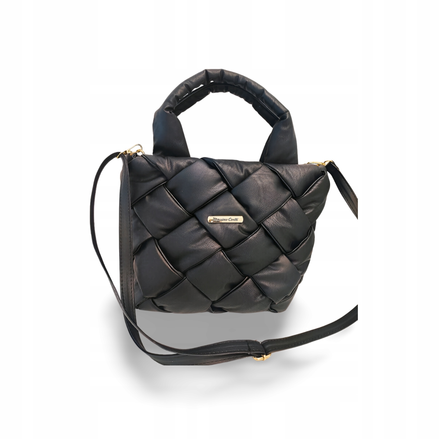 Massimo Contti kabelka shopperka černá pletená