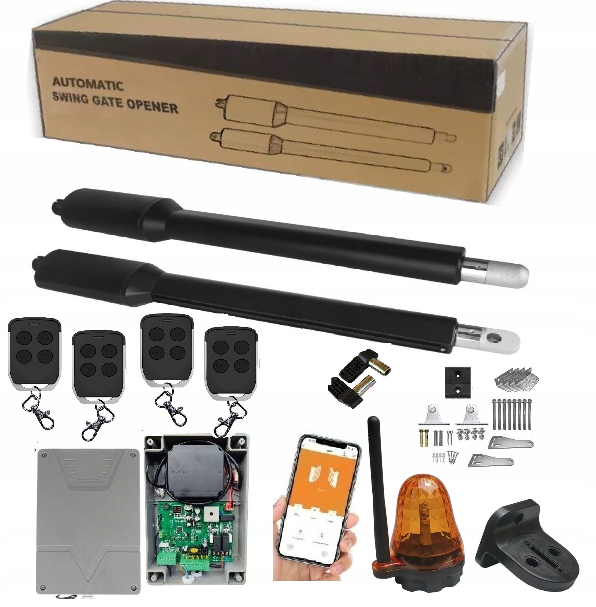 Zestaw do Bramy Dwuskrzydłowej NX300 2x3m 600kg WiFI SW300 4xPil Lampa