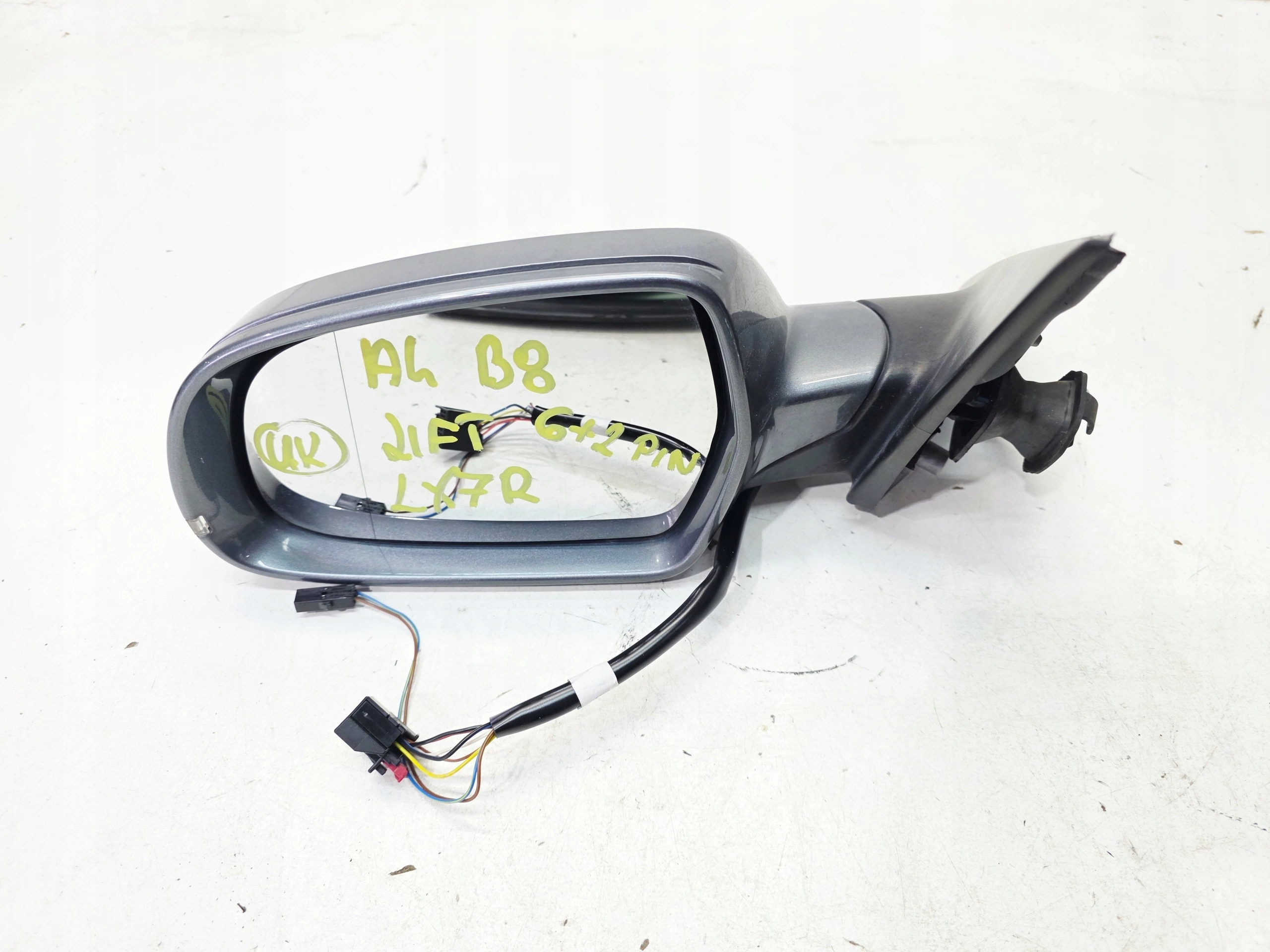 mirror exterior left AUDI A4 B8 LIFT LX7R 6+2 PIN UK