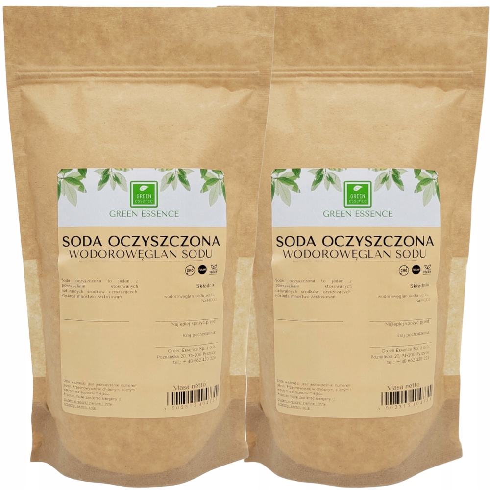 Soda Oczyszczona 2kg Wodorowęglan Sodu Czysty Nazwa handlowa Soda oczyszczona wodorowęglan sodu Green Essence