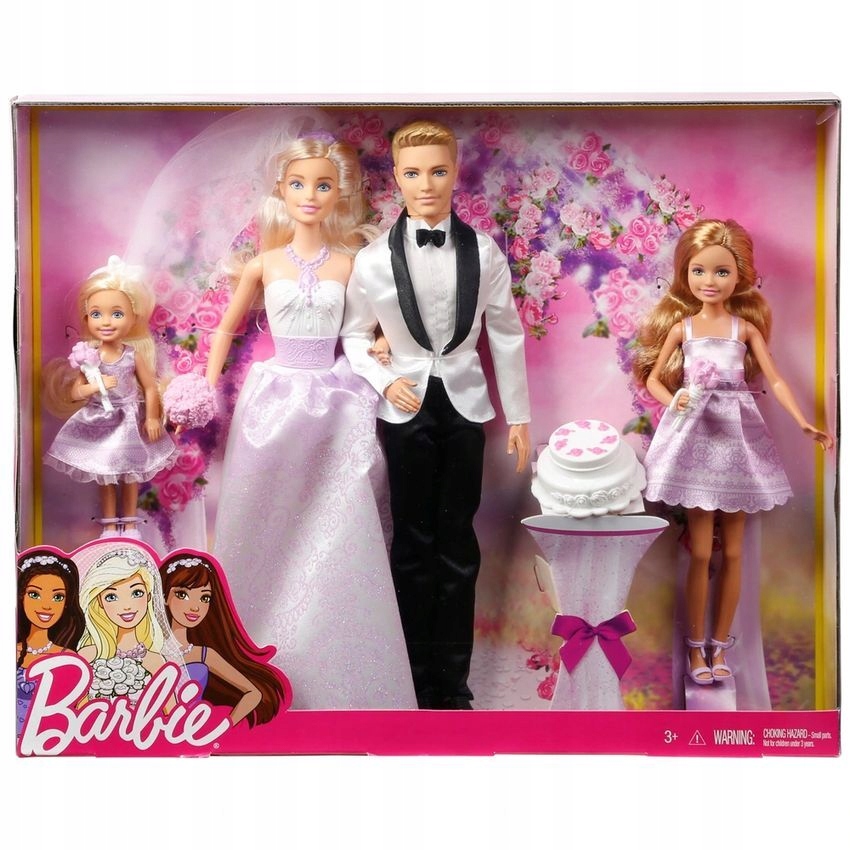 Lalka Barbie Zestaw Ślubny Barbie DJR88 JCW41Wesele Ślub