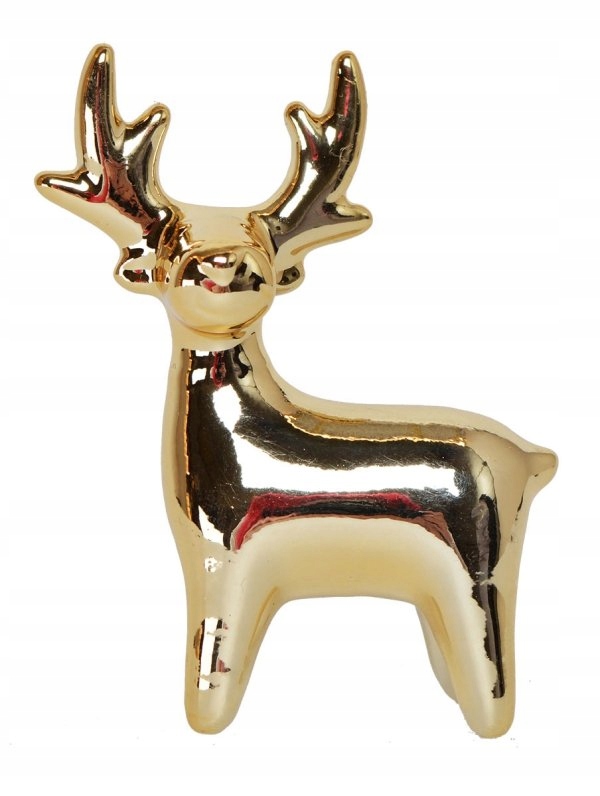 PIĘKNA FIGURKA RENIFER ZŁOTY 7 CM NAJTANIEJ !!!