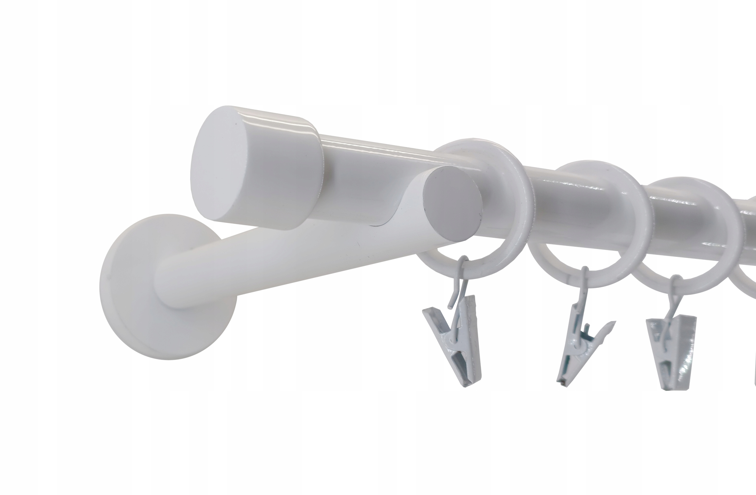 Garnýž Moderní Kov 19 mm Bílý 400 cm Luna