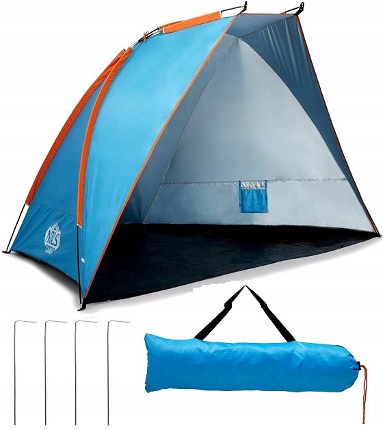 

Namiot Plażowy Niebieski Duży Parawan Uv XL 4 os