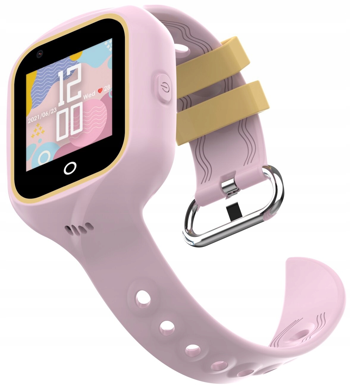 Smartwatch BEMI Jello Różowy Kształt koperty prostokątna