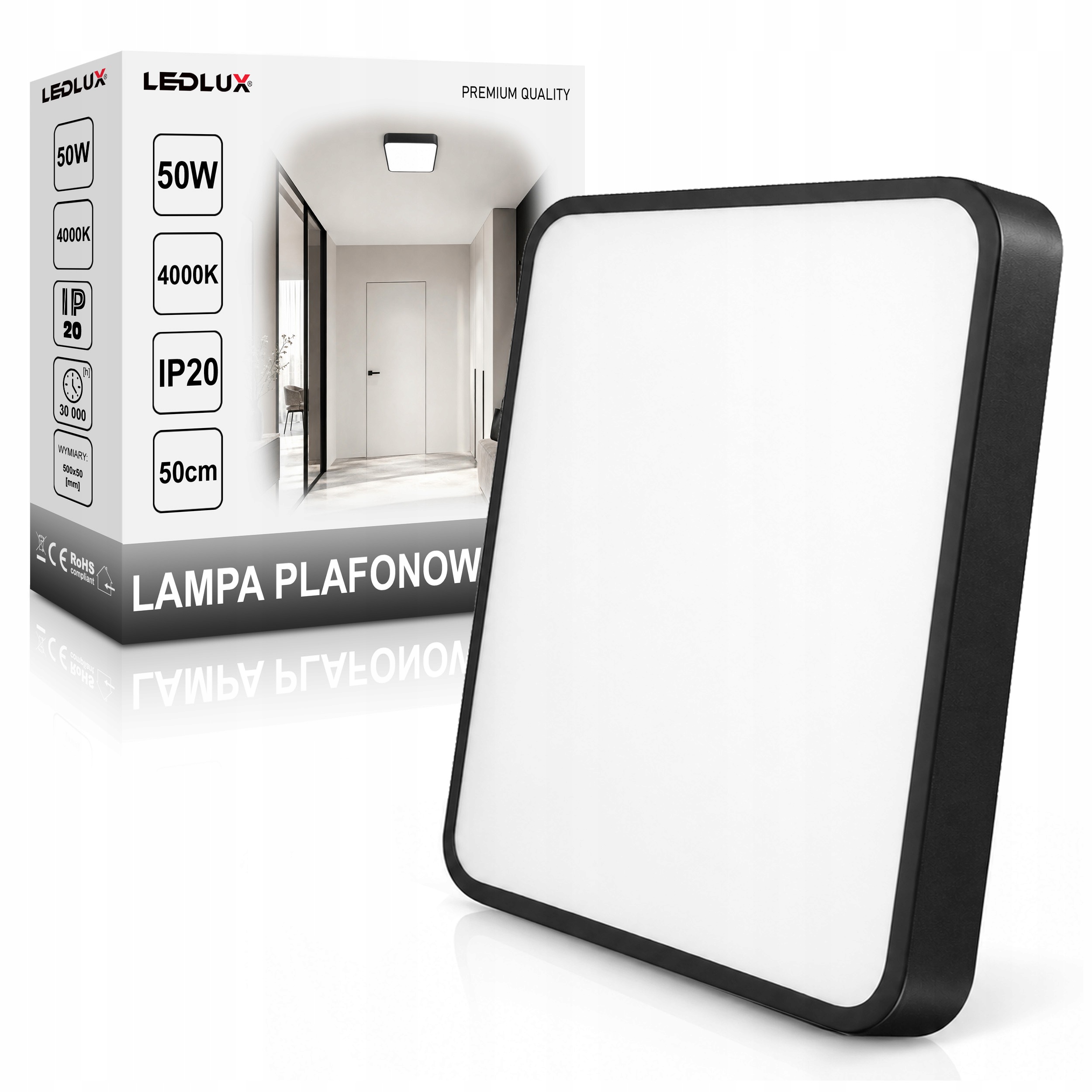 Led Stropní Svítidlo stropní svítidlo Led panel 50W neutrální