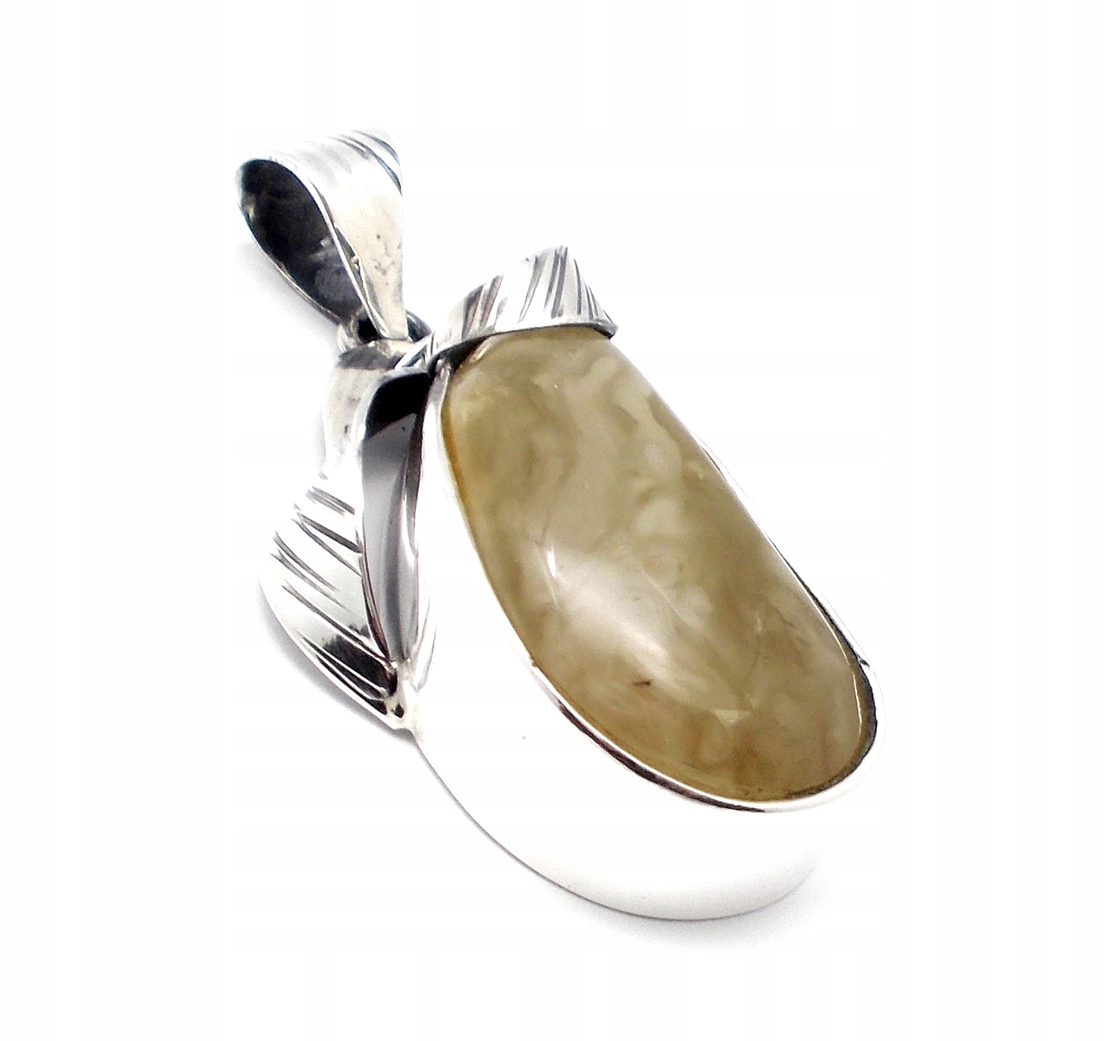 Stříbrný Přívěsek S Baltským Jantarem