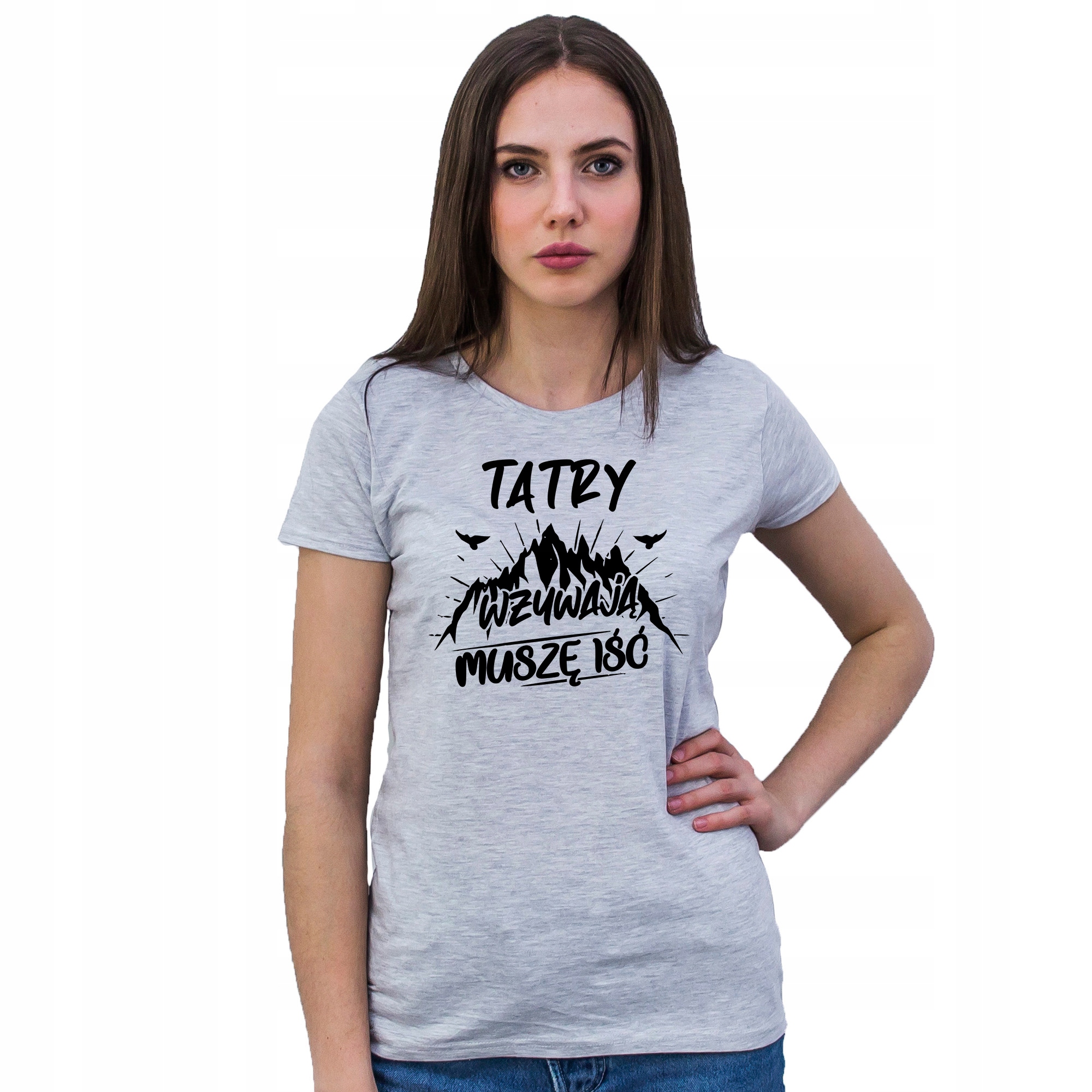 

Koszulka damska Tatry Wzywają Muszę S szara
