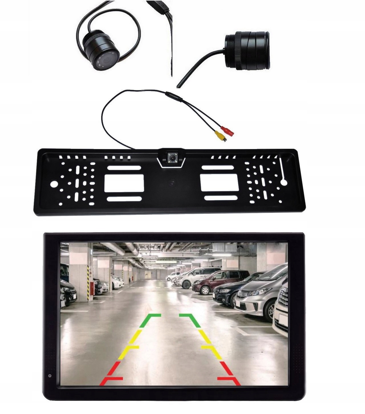 TELEWIZOR SAMOCHODOWY EKRAN LED 15,4" TV PRZENOŚNY DVBT2 USB FM 12V 24V TIR Montaż wolnostojący