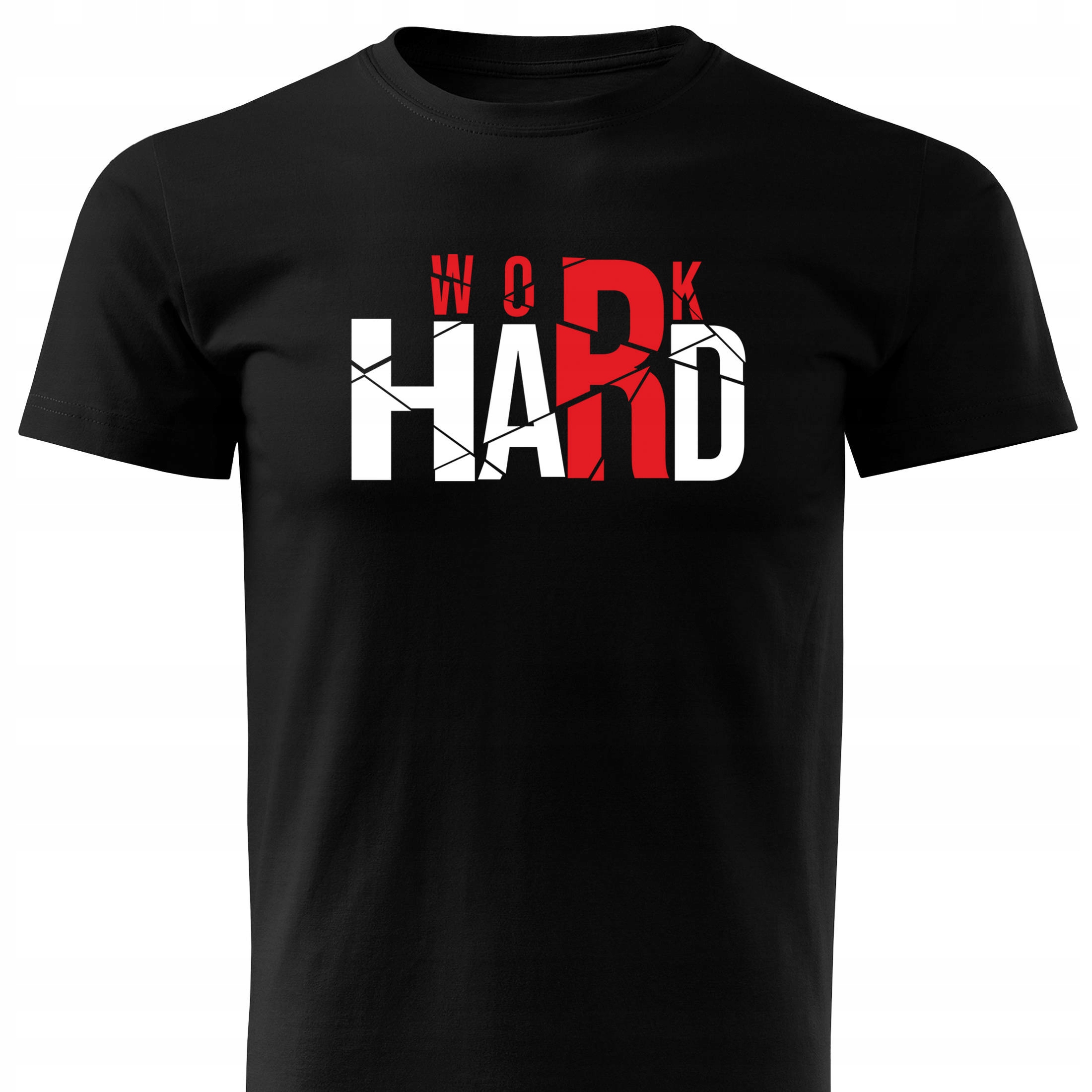 

Treningowa koszulka T-shirt duży nadruk Hard Work