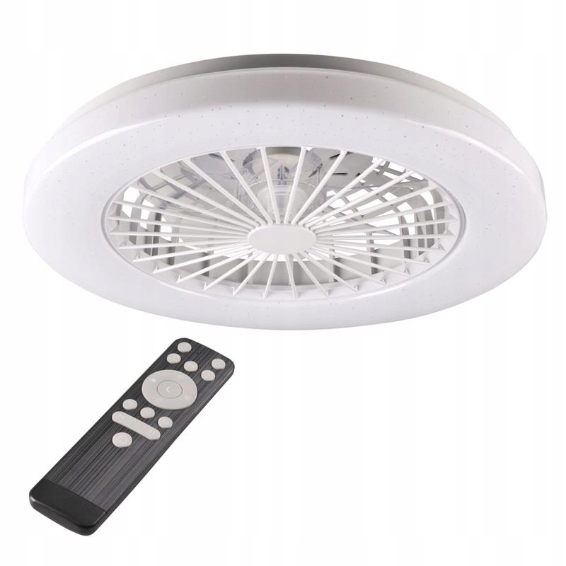 Led stropná lampa Libya 48W 3000-6500K s ventilátorom a diaľkovým ovládaním IP20 biela