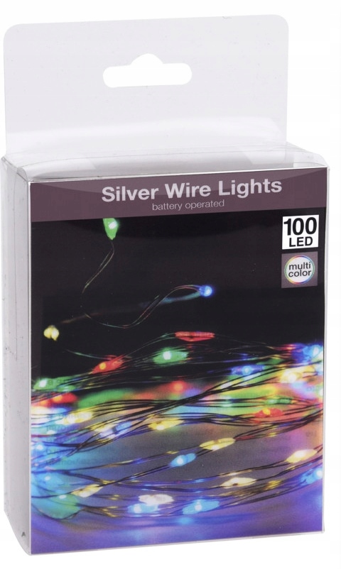

Kolorowe lampki na druciku 100 Led na baterie K10