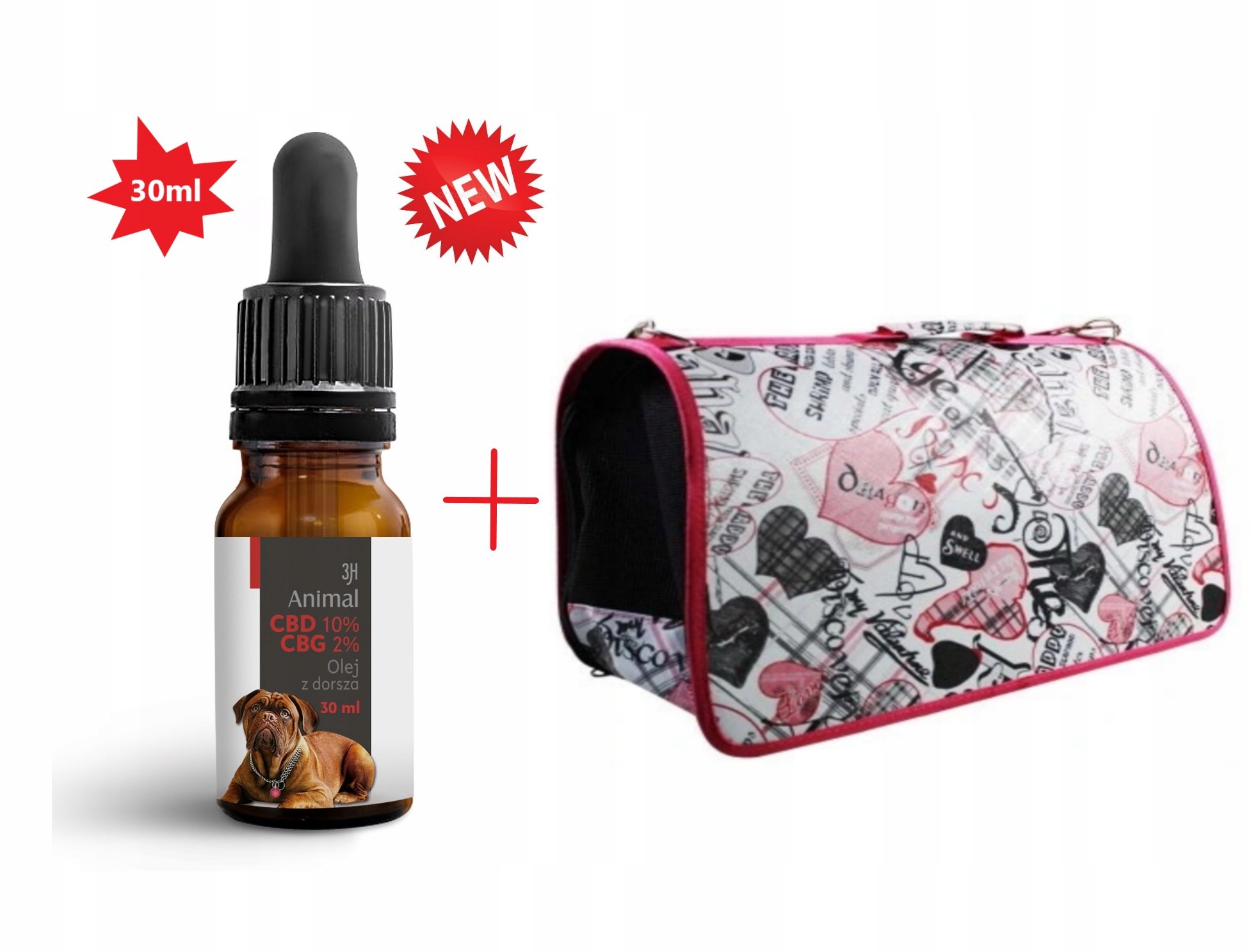 Levně CBD10% CBG2% Konopný Olej Pro Psa 30ml Bonus