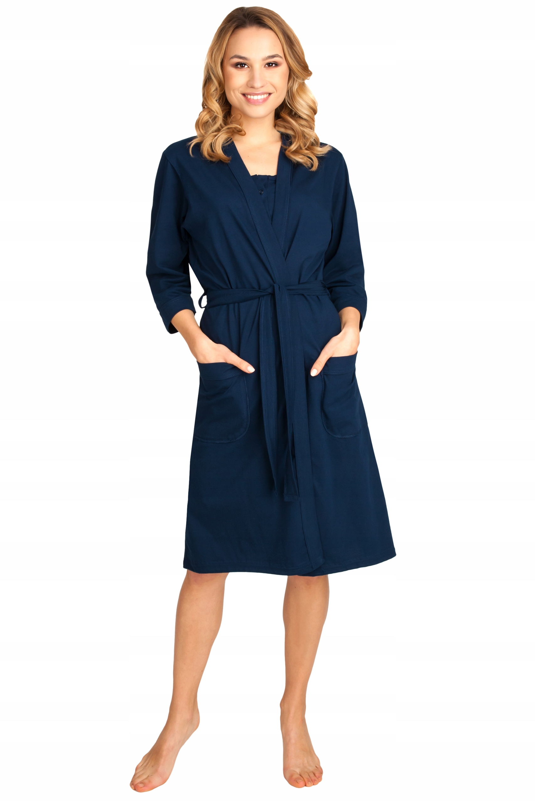 KOSZULA DO KARMIENIA NA RAMIĄCZKA SZLAFROK KOMPLET Marka La Penna