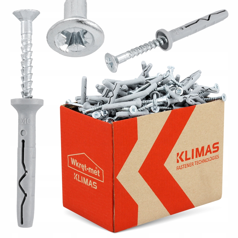 

Kołki rozporowe długie szybki montaż 6x40 200szt