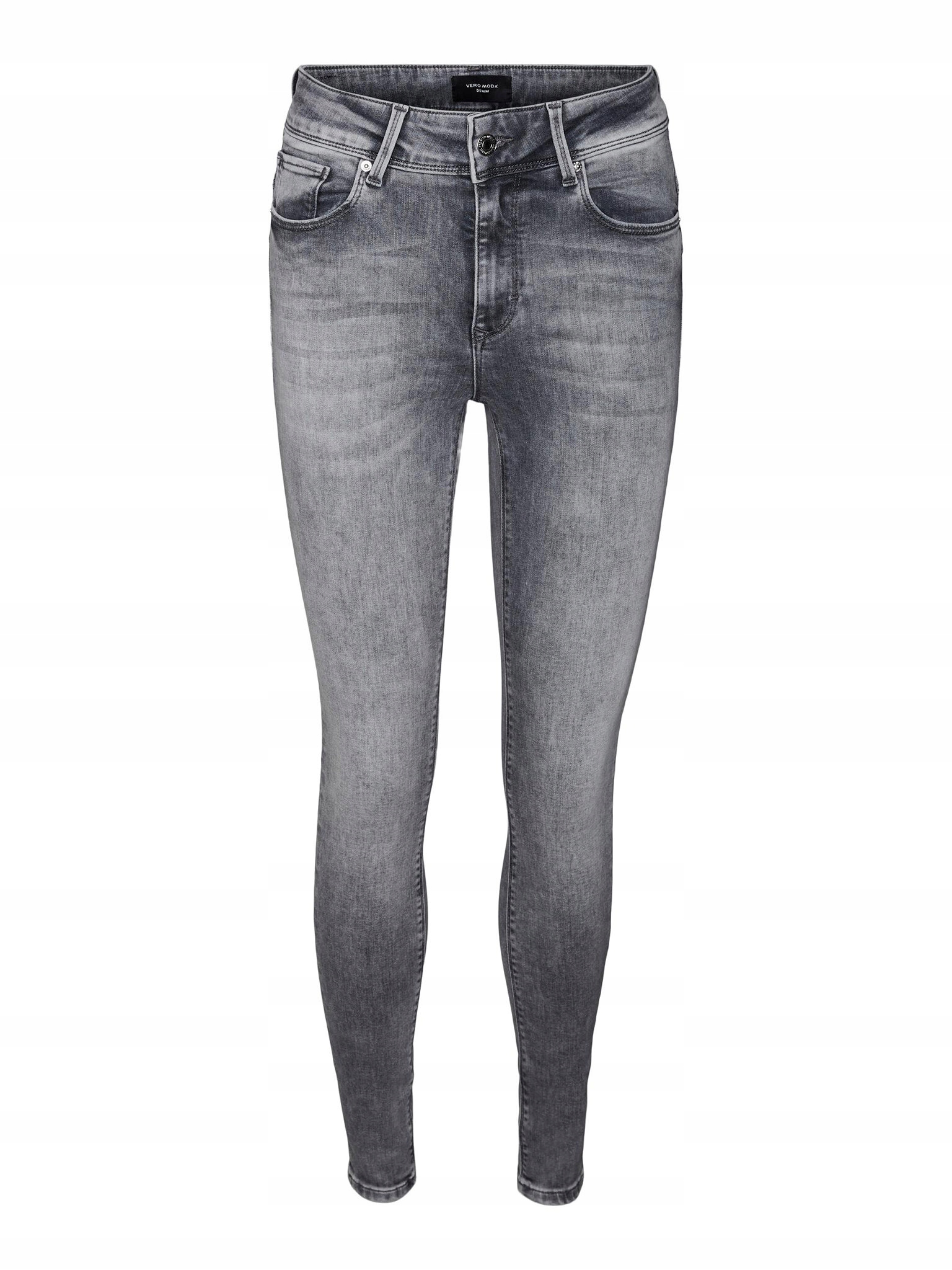 Vero Moda Jeansy Embrace 10286263 Szary Skinny Fit